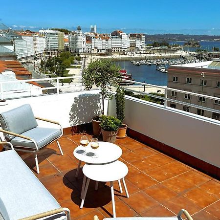 Atico Con Dos Terrazas E Increibles Vistas En Pleno Centro De Ла Коруня Екстериор снимка